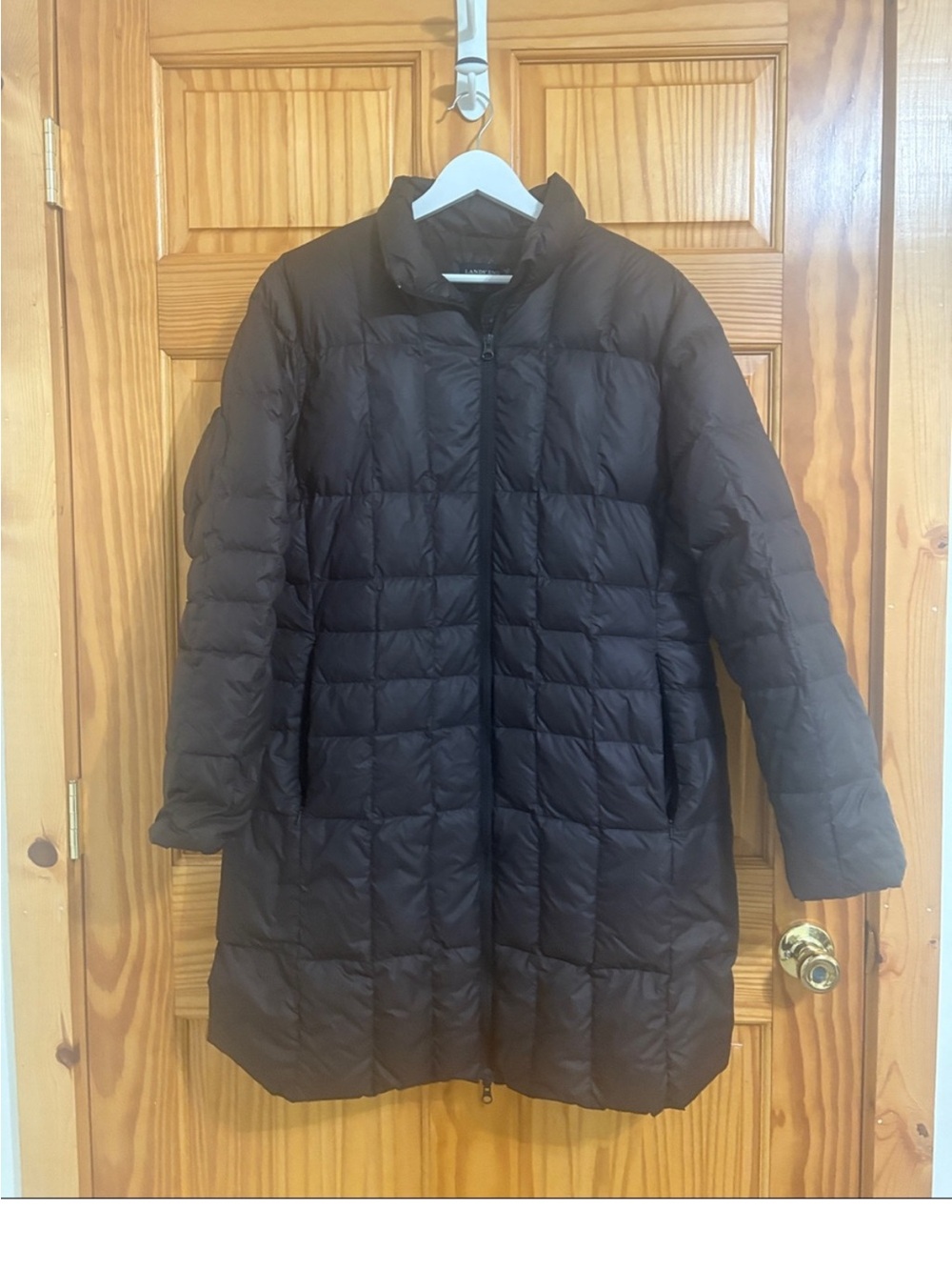 Lands' End Size Large Black Down Puffer Jacket - Picture 6 of 6